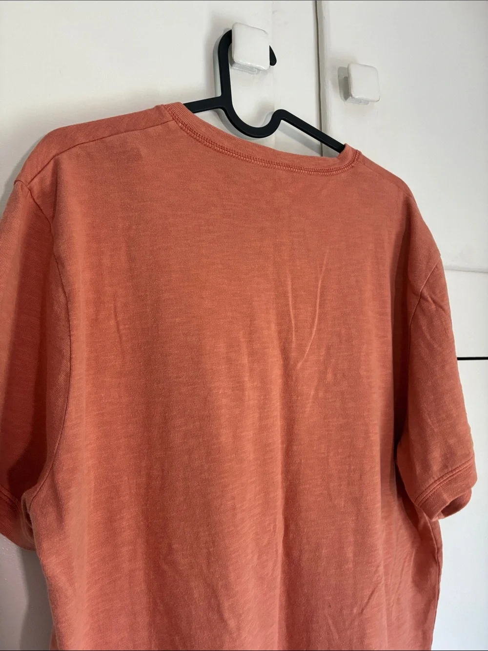 J. Crew Mens Coral Orange Short-Sleeve Button Up Lightweight Henley Shirt NWT